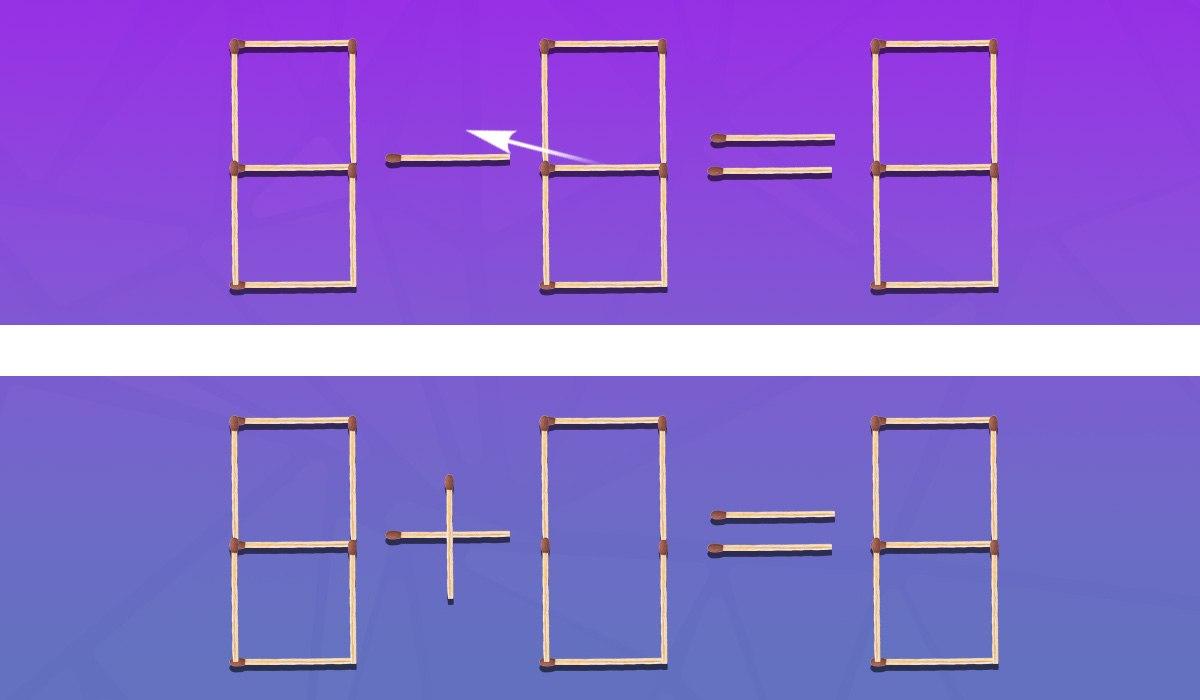 Кое съвпадение и къде да го преместим, за да бъде равенството вярно: труден IQ тест