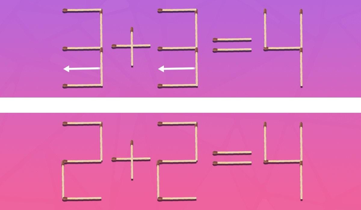 Кои две мачове трябва да се преместят, за да се поправи грешка: бърз тест за интелигентност