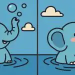 Тест за гении: открийте 3 разлики в снимка на слон във вода за 23 s Тест за гении: открийте 3 разлики в снимка на слон
